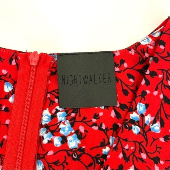 Nightwalker Elsa Mini Dress Floral Peplum small - Picture 5 of 12
